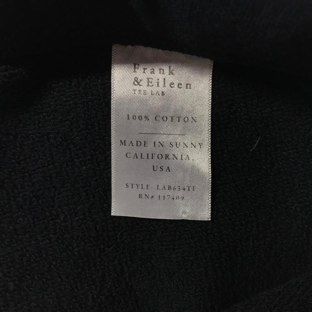 Frank & Eileen Tee Lab Black Cotton Wide Leg Cropped Sweatpants Womens Large - Picture 5 of 7